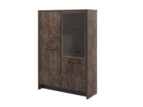 Шкаф для документов двухсекционный, л/пр Torston T-32-13 1494x520x2120 (Дуб Бунратти/Антрацит)