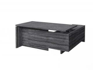 Стол руководителя с опорной тумбой Festus FI-117L.DD 1700x1800x750 (Древесина Графит)