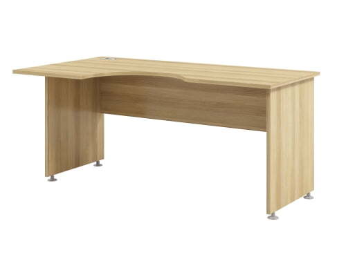 Стол левый с заглушкой кабель-канала Space S-46л 1600x900x730 (Дуб телемарк)