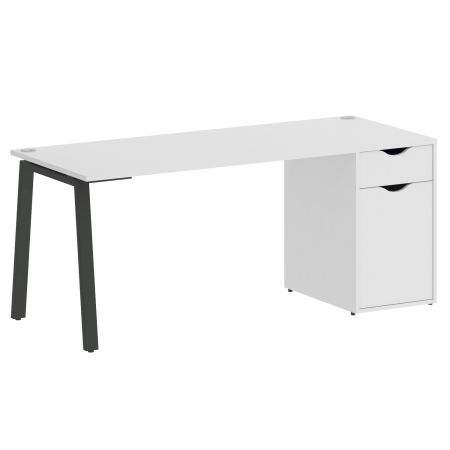 Стол письменный VR.SP-3-178.1.A 1780x720x750 (Белый/Антрацит Металл)