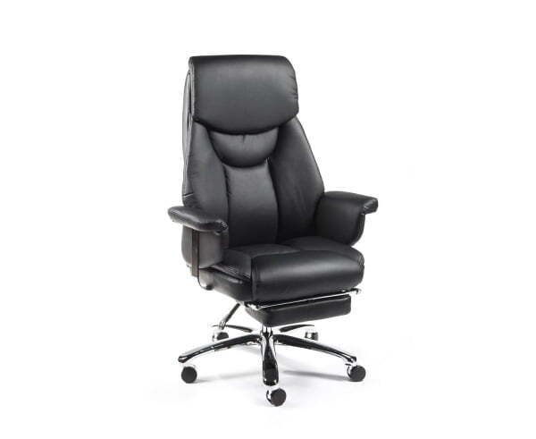 Парламент / (black) сталь + хром / черная экокожа (Черный)