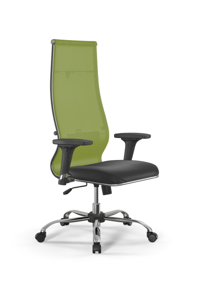 Кресло для руководителя Метта Sit 10 B1-163D - T+Extra /Km00/Wm12/D02P(M09.B21.G20.W01) (Лайм | Черный)