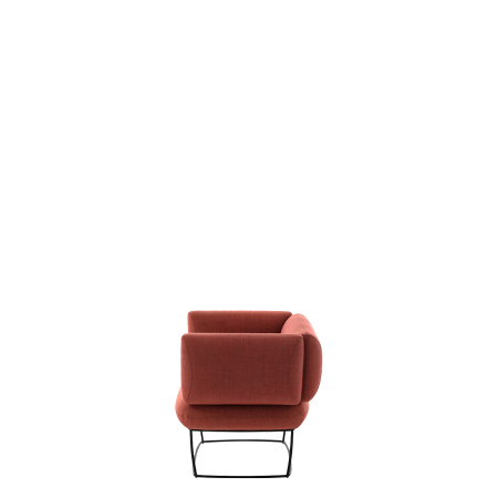 Кресло офисное Деми (А-17) с подлокотниками (Оранжевый)