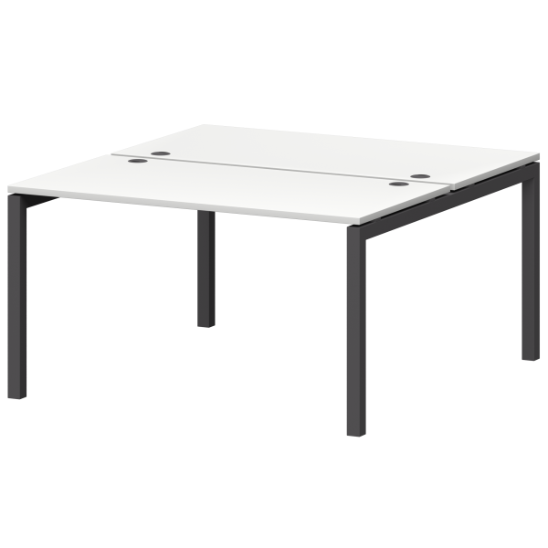 Бенч двойной на металлокаркасе Смарт СМС2-П-10К.149.Пр50 1000x1496x750 (Белый/Антрацит)