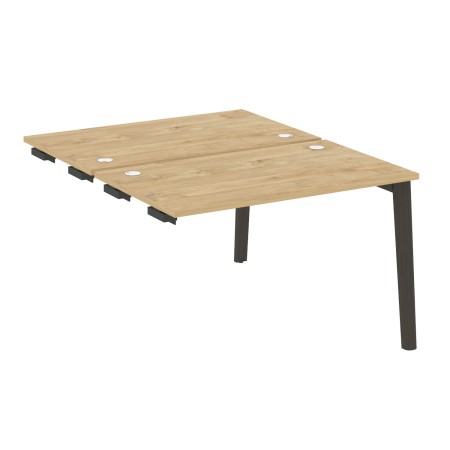 Стол-приставка двойной на деревянных опорах Onix Wood OW.D.SPR-2.7 1180x1475x750 (Тиквуд Светлый/Дуб Темный)