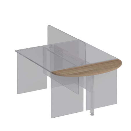 Приставка к столу без опоры Комфорт К 206 1200x600x25 (Дуб шамони темный)