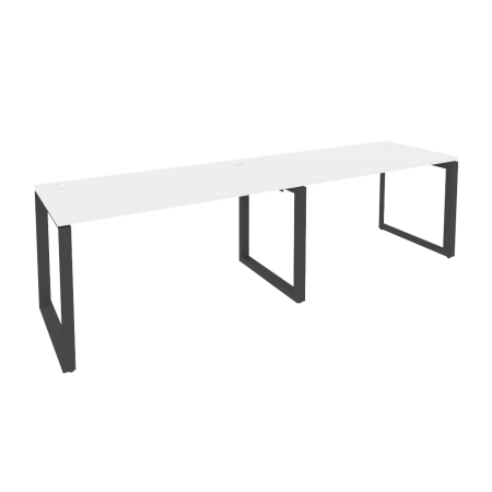 Рабочая станция на О-образном м/к Onix O.MO-RS-2.3.7 2760x720x750 (Белый Бриллиант/Черный металл)