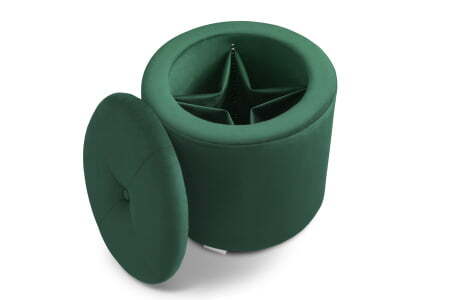 Пуф Round с ящиком для хранения (400x400x410) Изумрудный (Изумрудный)