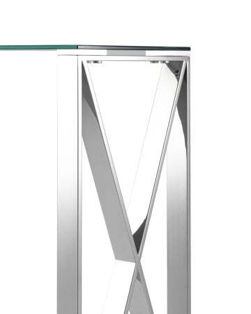 Консоль КРОСС 115*30 серебро (Консоль Кросс серебристый)