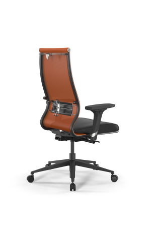 Кресло для руководителя Метта SynchroSit 10 B2-163D - T+Extra /Km00/Wm12/D02P(M24.B11.G19.W02) (Черный | Оранжевый)