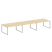 Переговорный стол 3 столешницы Metal System Style БО.ПРГ-3.4 4800x1235x750 (Дуб Наварра/Серый металл)