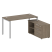 Рабочая станция с опорной тумбой правая Metal System Style БП.РС-СТС-2.3 Пр 1500x1520x750 (Дуб Наварра/Серый металл)
