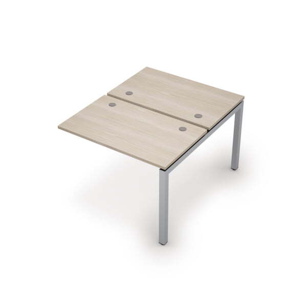 6МБК.5267 Бенч-система на 2 рабочих места, конечный модуль (1000x1235x750) (Шамони светлый/Алюминий матовый)