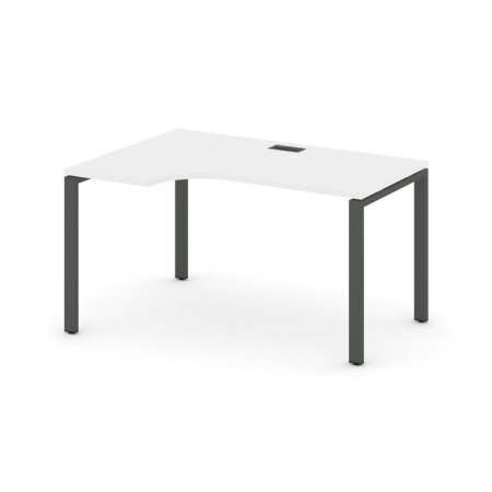 Стол рабочий эргономичный SN-6P.SPA-011(L) (1380х700/980х750) (Белый/Металл Антрацит)