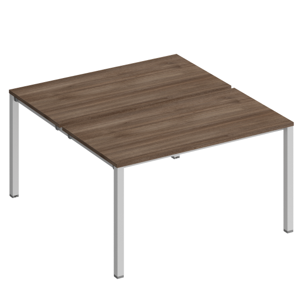 Рабочая станция на металлокаркасе КФ (2х140) Комфорт КФ К.1145 1400x1540x750 (Дуб шамони темныйСерый)