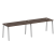 Рабочая станция на 2 рабочих места на А-образном м/к Metal System Style БА.СМ-2.3 2800x720x750 (Дуб наварра/Серый металл)