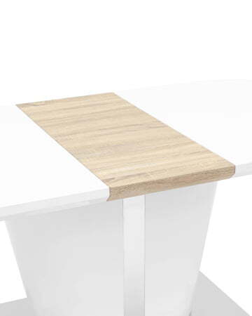 Стол обеденный Мулен раскладной 160-220*90 глянцевый белый (Стол обеденный Мулен белый)