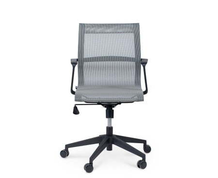 Кресло офисное / Вита LB / черный пластик / серая сетка (Серый)