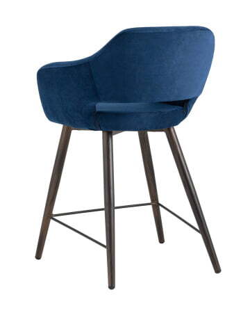 Стул полубарный Саймон велюр тёмно-синий (Стул полубарный Саймон темно-синий)