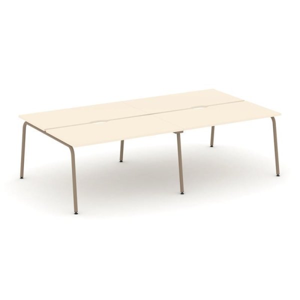 Рабочая станция 4 места ES.D.RS-4.3-VK (2760х1500х750) (Сатин/Металл Латте)