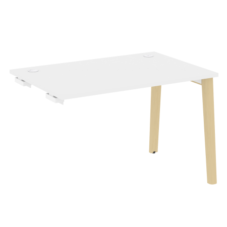 Стол-приставка к опорным элементам на деревянных опорах Onix Wood OW.SPR-2.8 1180x800x750 (Белый Бриллиант/Дуб Светлый)
