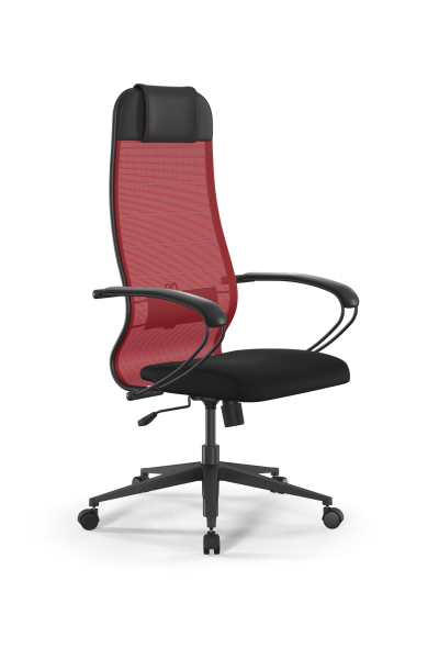 Кресло для руководителя Метта Sit 10 B1-111K - X2+UMF(X1) /Ub00/Wh00/K1bL(M09.B11.G19.W02) (Красный | Черный)