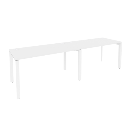 Рабочая станция на П-образном м/к Onix O.MP-RS-2.3.7 2760x720x750 (Белый Бриллиант/Белый Металл)