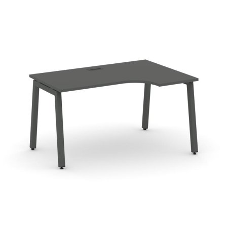 Стол рабочий эргономичный SN-5A.SPA-001(R) (1380х600/980х750) (Антрацит/Металл Антрацит)