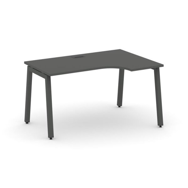 Стол рабочий эргономичный SN-5A.SPA-021(R) (1380х800/980х750) (Антрацит/Металл Антрацит)