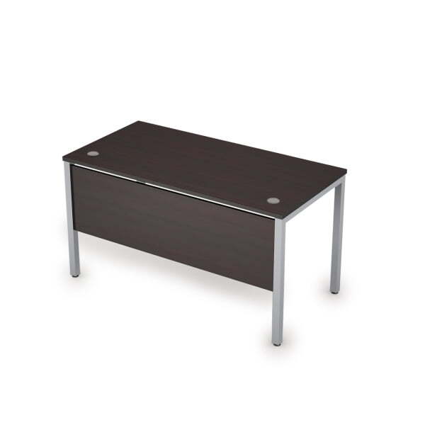 6МД.009 Стол рабочий (1400x700x750) (Венге/Алюминий матовый)