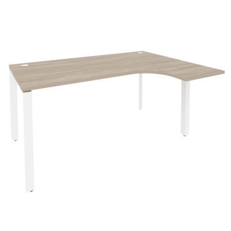 Стол эргономичный правый на П-образном м/к Onix O.MP-SA-4R 1580x1180x750 (Дуб Аттик/Белый Металл)