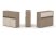 Тумба двойная + низкая надставка ES.NB.2N-4 (1500х410х1135) (Латте/Тиквуд Светлый)