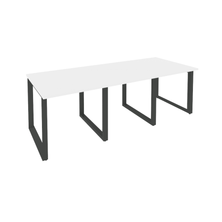 Стол переговорный Onix O.MO-PRG-3.0 2340x980x750 (Белый Бриллиант/Черный металл)