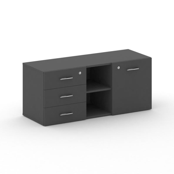 Греденция Fresco FRU.GR-2 (1250x460x532) (Базальт UM-Хром-Хром)