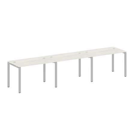 Рабочая станция на 3 раб. места Metal System Style БП.СМ-3.2 3600x720x750 (Дуб Наварра/Серый металл)