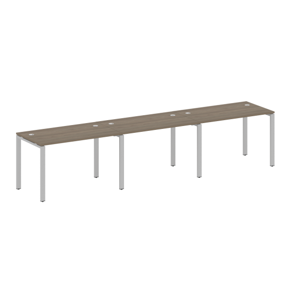 Рабочая станция на 3 раб. места Metal System Style БП.СМ-3.2 3600x720x750 (Вяз/Серый металл)