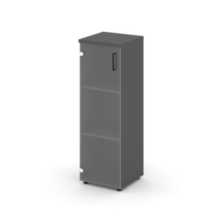 Шкаф средний узкий SN.STU-205(L) (400х400х1203) (Антрацит/Прозрачный)