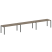 Рабочая станция на 3 раб. места Metal System Style БП.СМ-3.5 5400x720x750 (Дуб Наварра/Серый металл)