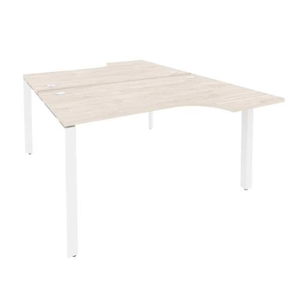 Рабочая станция на П-образном м/к Onix O.MP-D.SA-2 1380x1995x750 (Денвер Светлый/Белый Металл)