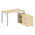 Рабочая станция с опорной тумбой правая Metal System Style БП.РС-СТС-2.2 Пр 1300x1520x750 (Дуб Наварра/Серый металл)