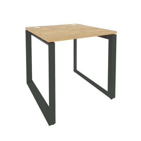 Стол рабочий на О-образном м/к Onix O.MO-SP-0.8 780x800x750 (Тиквуд Светлый/Черный металл)