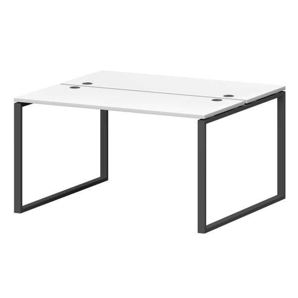 Бенч двойной на металлокаркасе Смарт СМС2-О-10К.120.Пр25 1000x1236x750 (Белый/Антрацит)