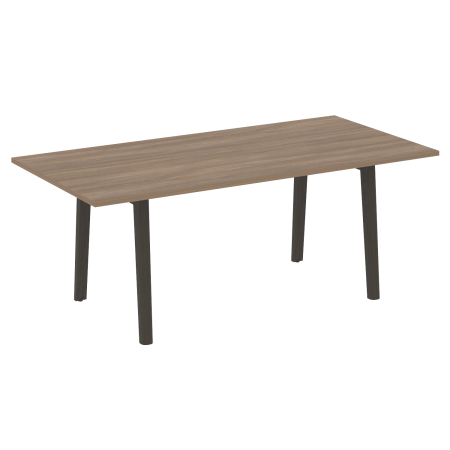 Стол переговорный на деревянных опорах Onix Wood Direct OW.PRG-19 1980x980x750 (Дуб Аризона/Дуб Темный)