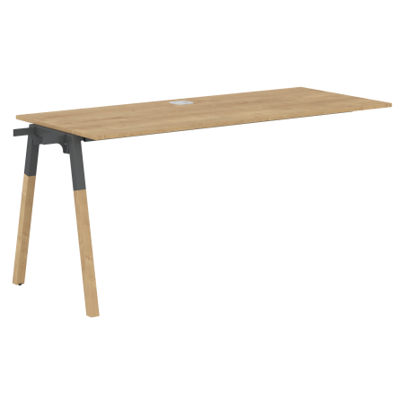 Элемент раб.станции Forta FIST 1567 1580x733x670 (Дуб Гамильтон/Черный графит)