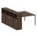 Рабочая станция с опорным шкафом-купе Metal System Style БП.РС-СШК-4.3 1910x2332x1098 (Дуб Наварра/Серый металл)