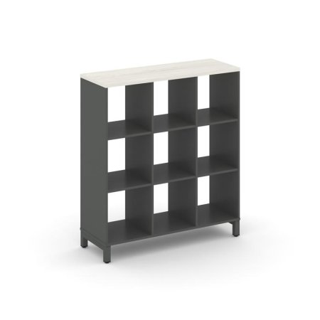 Каркас стеллажа 3 яруса SN.KS-330 (1121х400х1248) (Антрацит/Дуб Наварра/Металл Антрацит)