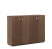 EXE Шкаф средний на 4 двери H120 (Орех/Черный)