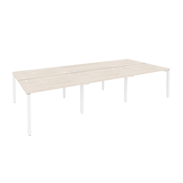 Рабочая станция на П-образном м/к Onix O.MP-D.RS-6.2.8 3540x1635x750 (Денвер Светлый/Белый Металл)