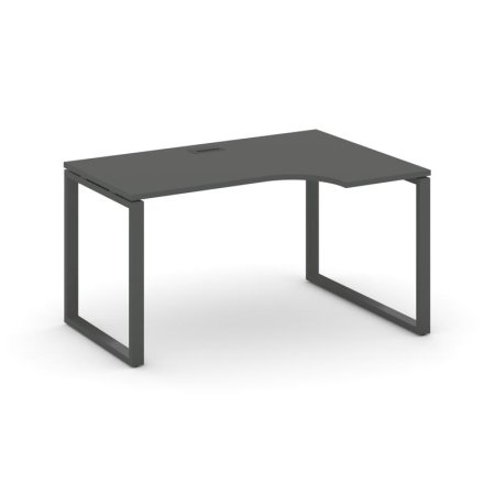Стол рабочий эргономичный SN-6O.SPA-021(R) (1380х800/980х750) (Антрацит/Металл Антрацит)