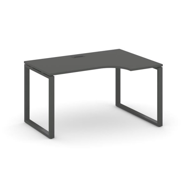 Стол рабочий эргономичный SN-6O.SPA-021(R) (1380х800/980х750) (Антрацит/Металл Антрацит)